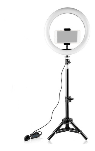 Luz Continua Ring Light Led 26 Cm/10 Polegadas Ajustavel