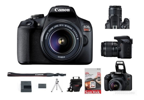 Canon Eos Rebel T7+ C/ Lente 18-55mm+sd 64g+bolsa+tripé +nf