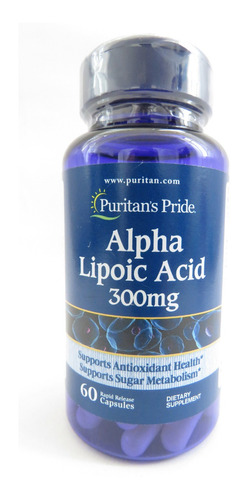 Puritans Pride: Acido Alfa Lipoico 300mg (60 Tabletas)