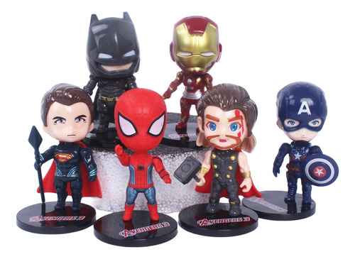 Muñecos Y Figuras De Acción Figuras Avengers 6pcs