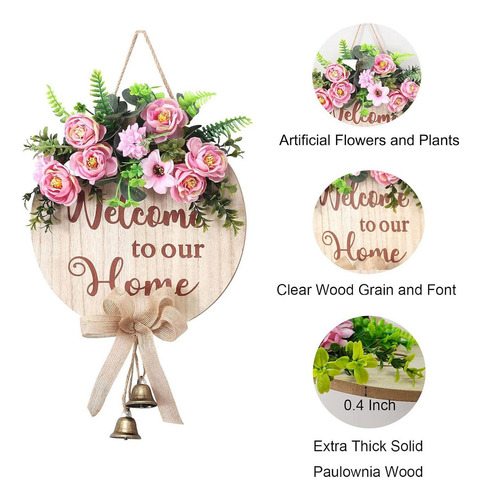Corona Decorativa Para Puerta, Corona De Primavera, Señal
