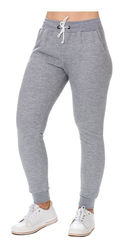 Calça Blogueira Panicat Slim Skinny Moletom Feminina Jogger