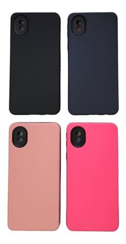 Funda Reforzada Para Samsung A01core Proteje Camara + Vidrio