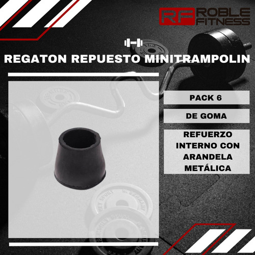 Regaton De Goma Reforzada Minitramp Pack X6 Entrenamiento