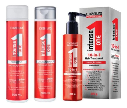 Kit Shampoo Condicionador Leave-in Intense One C.kamura