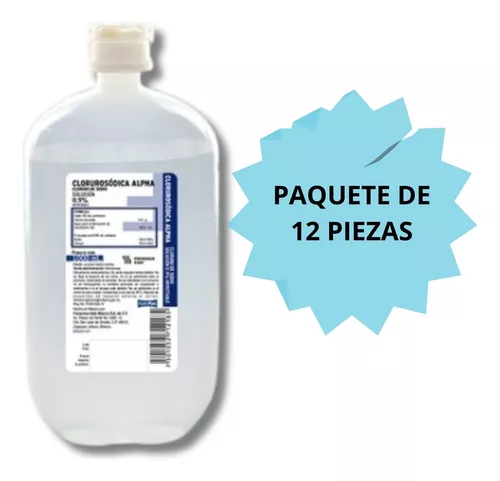 SOLUCION FISIOLOGICA(CLORURO DE SODIO) 1 LITRO - 2 PIEZAS