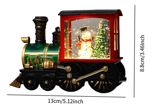 Adorno Navideño Con Forma De Tren Muñeco De Nieve Rojo