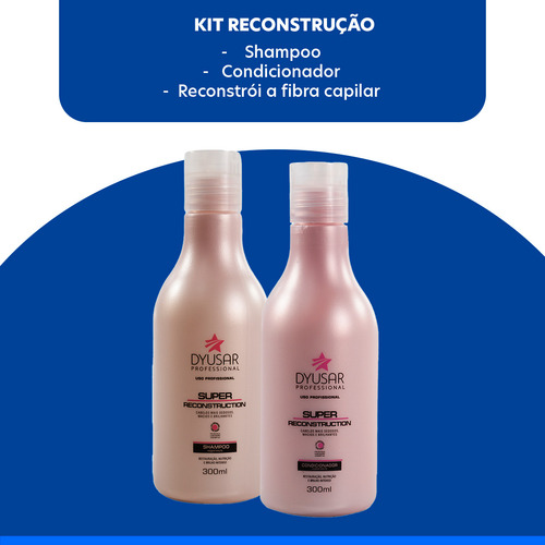 Kit Shampoo 300ml E Condicionador 300ml Linha Super Dyusar