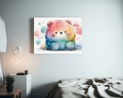 Canvas Patrones Intensos Teddy Bear Pop Art 65x50cm
