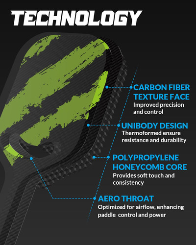 Pickleball Paddle Warping Point Fiber Carbon Fiber Aero Thro
