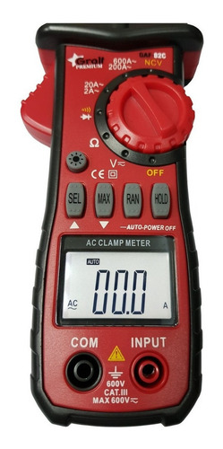 Imagen 3 de 3 de Pinza amperimétrica digital Gralf GAF-82C 600A
