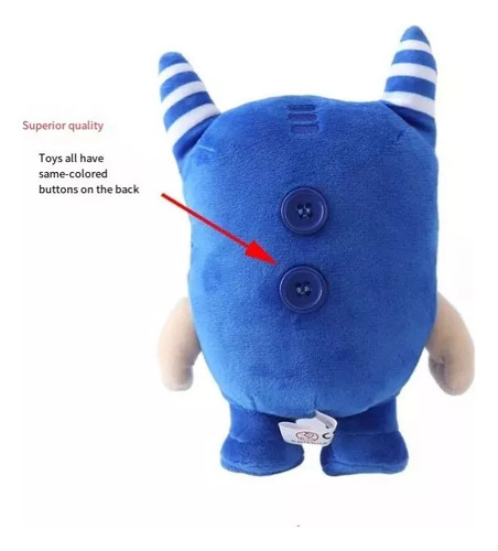 Peluche Soft Oddbods De 18 Cm Con El Logotipo De Newt Bubble