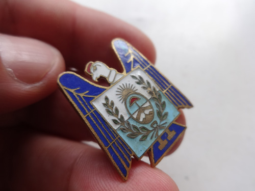 Militaria Antiguo Pin Escudo Mendoza Ejercito Policia San Ma (Usado)