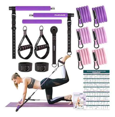 Kit De Barra De Pilates Mujer, Barra De Pilates Portát...