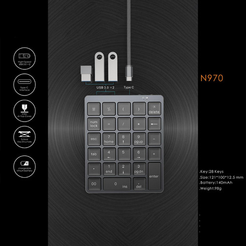 Teclado Numérico Bluetooth Teclado Numérico Inalámbrico