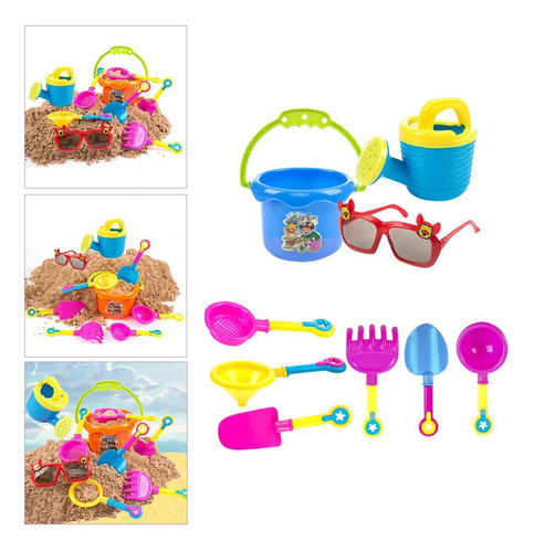 9x Juego De Juguetes De Arena De Playa Al Aire Libre, Palas,