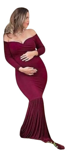 Vestido De Embarazada Corto Sirena Ideal Babyshower E013