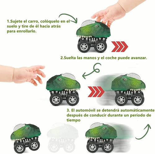 Coche De Juguete De 6 Dinosaurio Para Niños 3+ Regalo