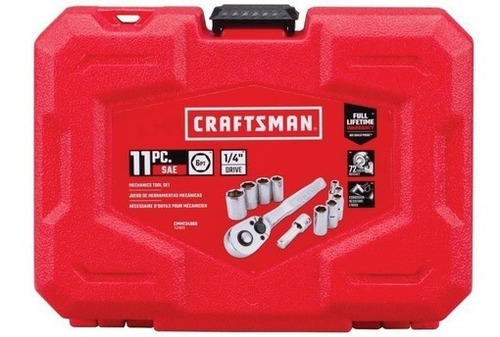 Juego De Dados Estándar Y Matraca De 1/4'' Craftsman® 11pzs