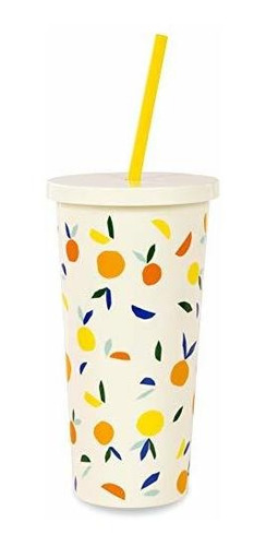 Vaso Aislado Kate Spade New York Con Pajita Reutilizable, Va