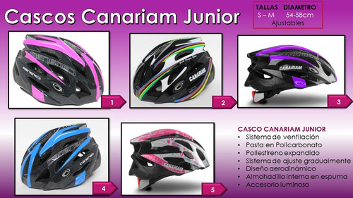 Imagen 3 de 6 de Cascos Canariam Junior Semipro Patinaje Y Ciclismo