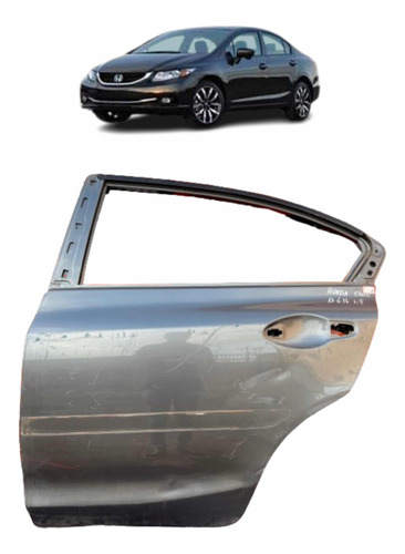 Porta Traseira Esquerda Honda Civic G9 2012 2013 2015 2016 