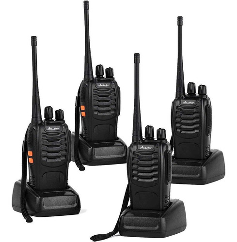 4 Radios Ansoko Recargables De Dos Vías De 16 Canales Uhf