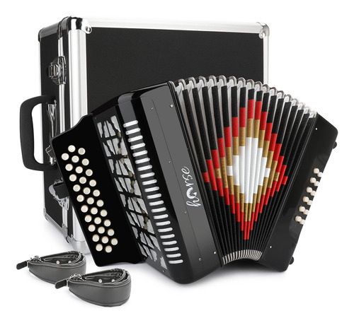 Acordeon Diatonico De 31 Teclas De 12 Graves G/c/f De 3 Fila