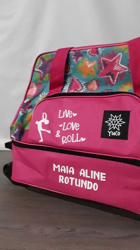 Imagen 5 de 9 de Bolso Cajon Patin Artistico Carrito Estampa (personalizable)