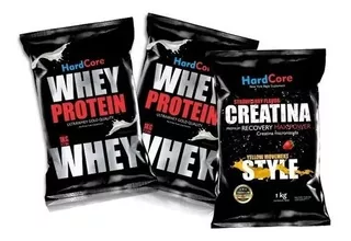 Hardcore Proteina 100% Whey 2kg + Creatina 1kg En Polvo