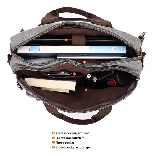 Crocod Mochila Convertible 3 En 1 Para Computadora Portátil,