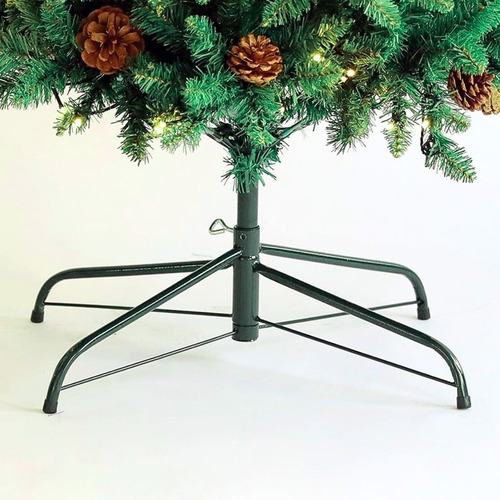 Árvore De Natal Canadense Pinha E Led 1,20m C/300 Galhos