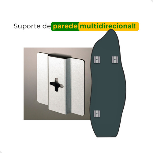 Espelho Orgânico 150x50cm Para Parede Com Moldura Mod Flame