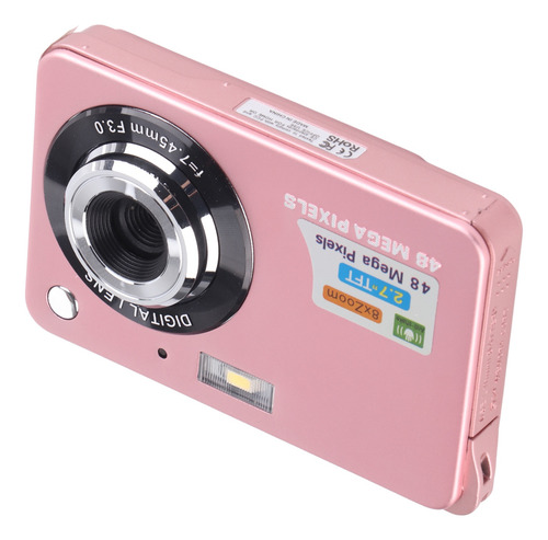 Cámara De Vídeo Digital 4k Rosa, 48 Mp, Pantalla Lcd De 2,7