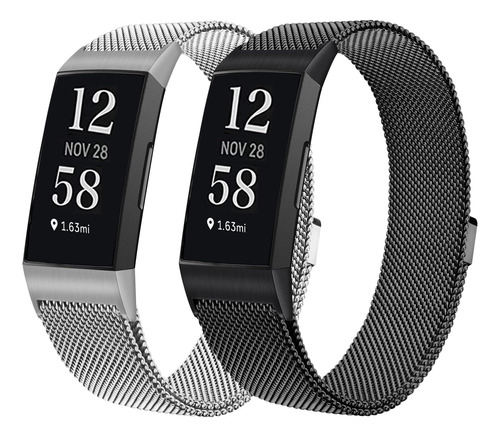 Yoyds Bandas De Metal Para Fitbit Charge 4/charge 3/charge .