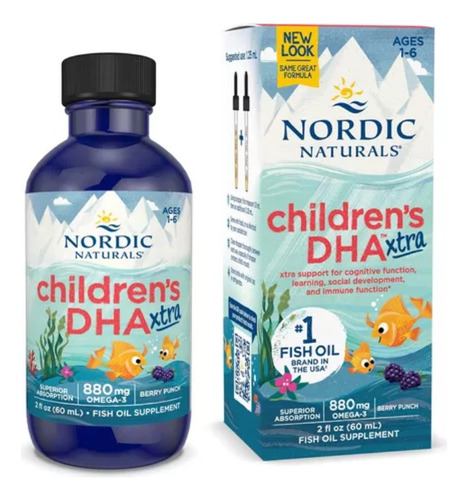 Dha Xtra Niños 880 Mg Omega-3 Con Epa Nordic Naturals 60 Ml