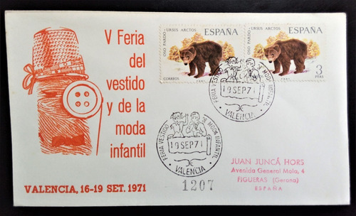 España, Sobre V Feria Vestido Y Moda Valencia 1971 L15346 (Usado)