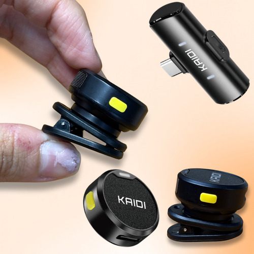 Microfone Lapela Redondinho Sem Fio Anti Ruido Imã Kaidi
