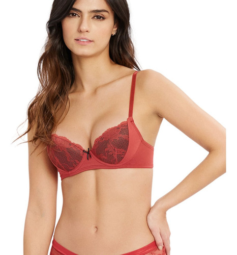Coordinado Brassiere Con Encaje Copa Y Tanga Kibys