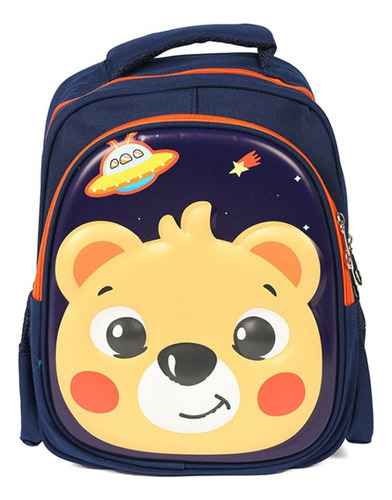 Mochila Escolar Infantil  Con Bolsillo Rigido