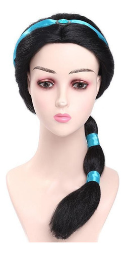 Peluca De Jazmin Para Disfraz De Fiesta Niñas Peluca Jasmine