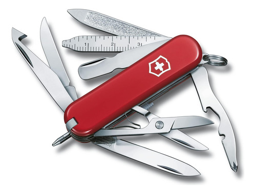 Navaja Swiss Army Midnite Minichamp Roja 58 Mm Versátil