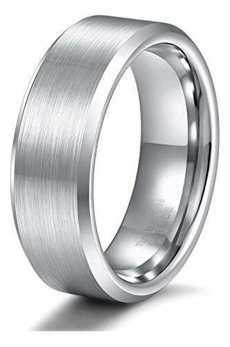 4mm 6mm 8mm Anillo Del Tungsteno Hombres Mujeres Borde Bise