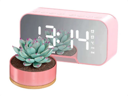 Reloj Alarma Espejo 2 En 1 Digital C/ Parlante Bluetooth Usb