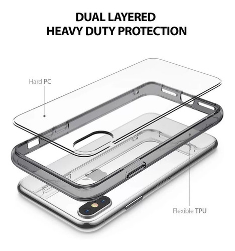 Imagen 2 de 2 de Funda Ringke Fusion Anti Impacto Original iPhone 12/12 Pro