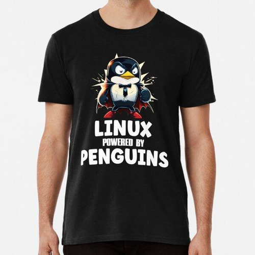 Remera Linux Powered By Penguins Algodon Premium