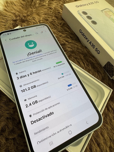 Celular Samsung Galaxy A35 5g. 128 Gb, Azul Claro. Perfecto Agua (Usado)