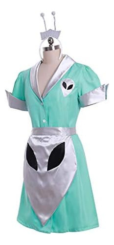 Roswell Crashdown Cafe Camarera Vestido Traje Uniforme (l)