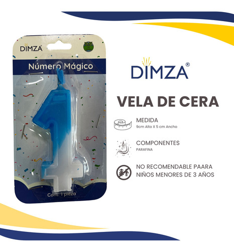 50 Velas Mágicas De Numero Para Pastel Azul A Super Mayoreo!