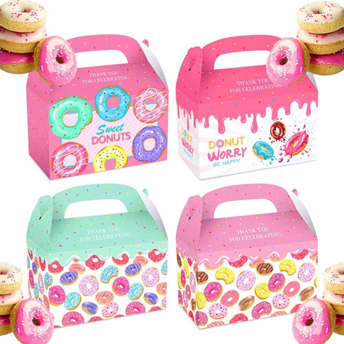 12 Pcs Donut Party Bags Donut Party Bags Niños Cumplea...